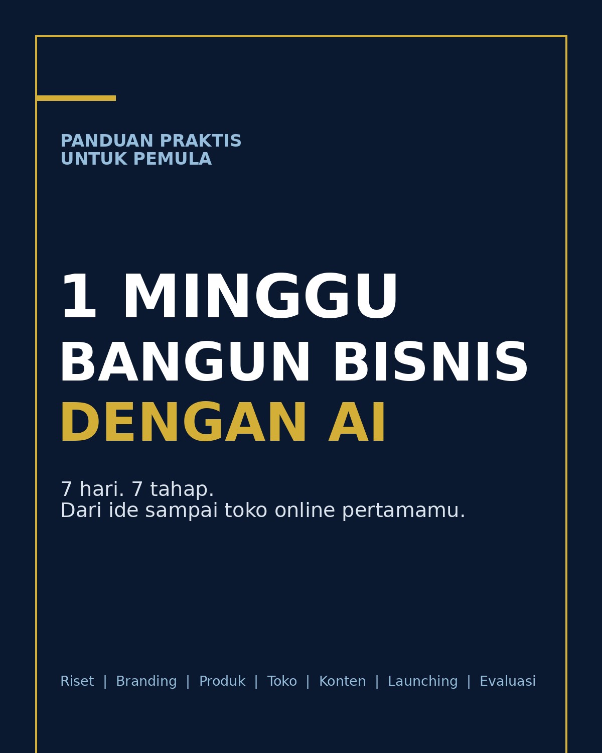 Sampul ebook 1 Minggu Bangun Bisnis dengan AI