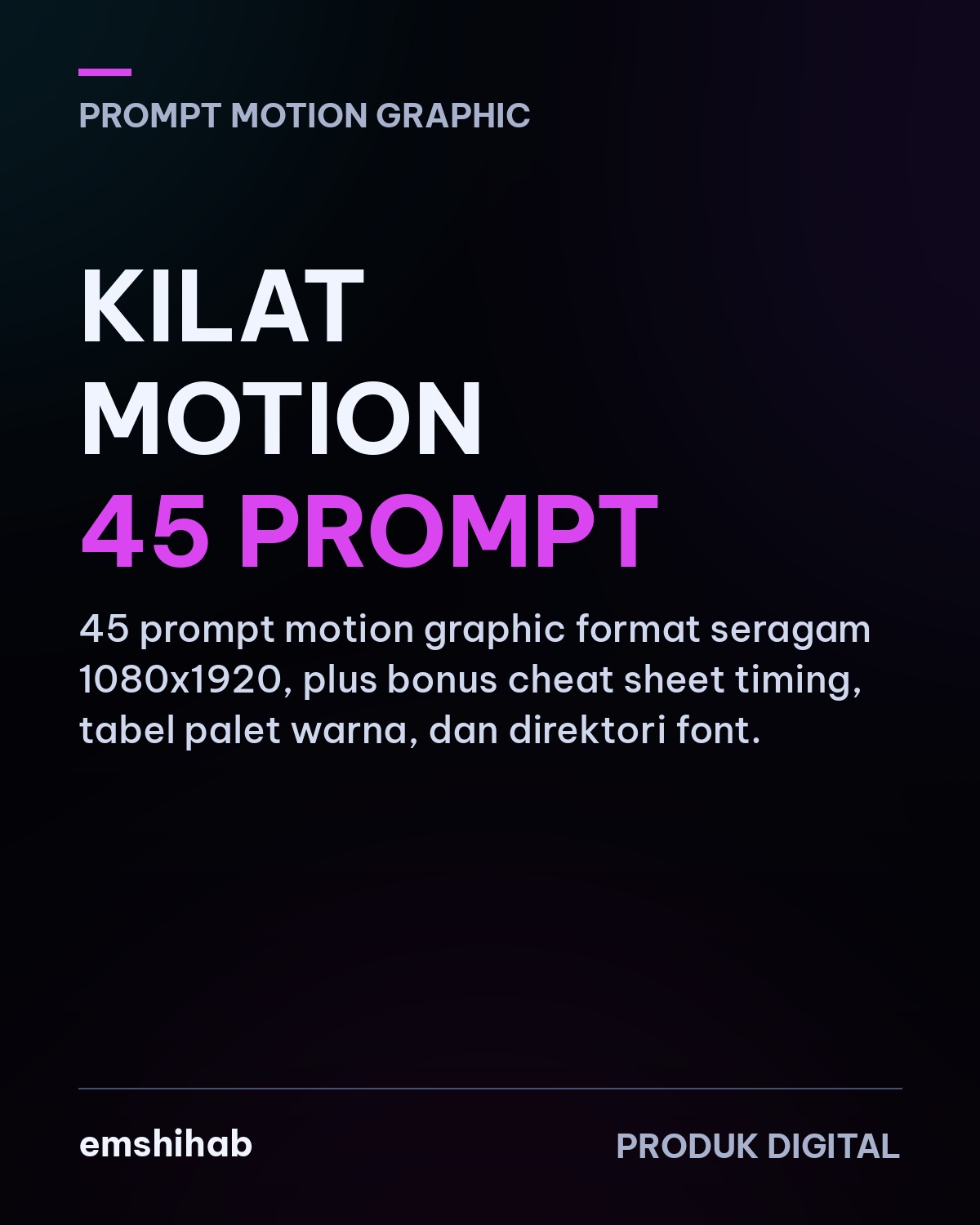 Sampul KILAT MOTION 45 Prompt Motion Graphic